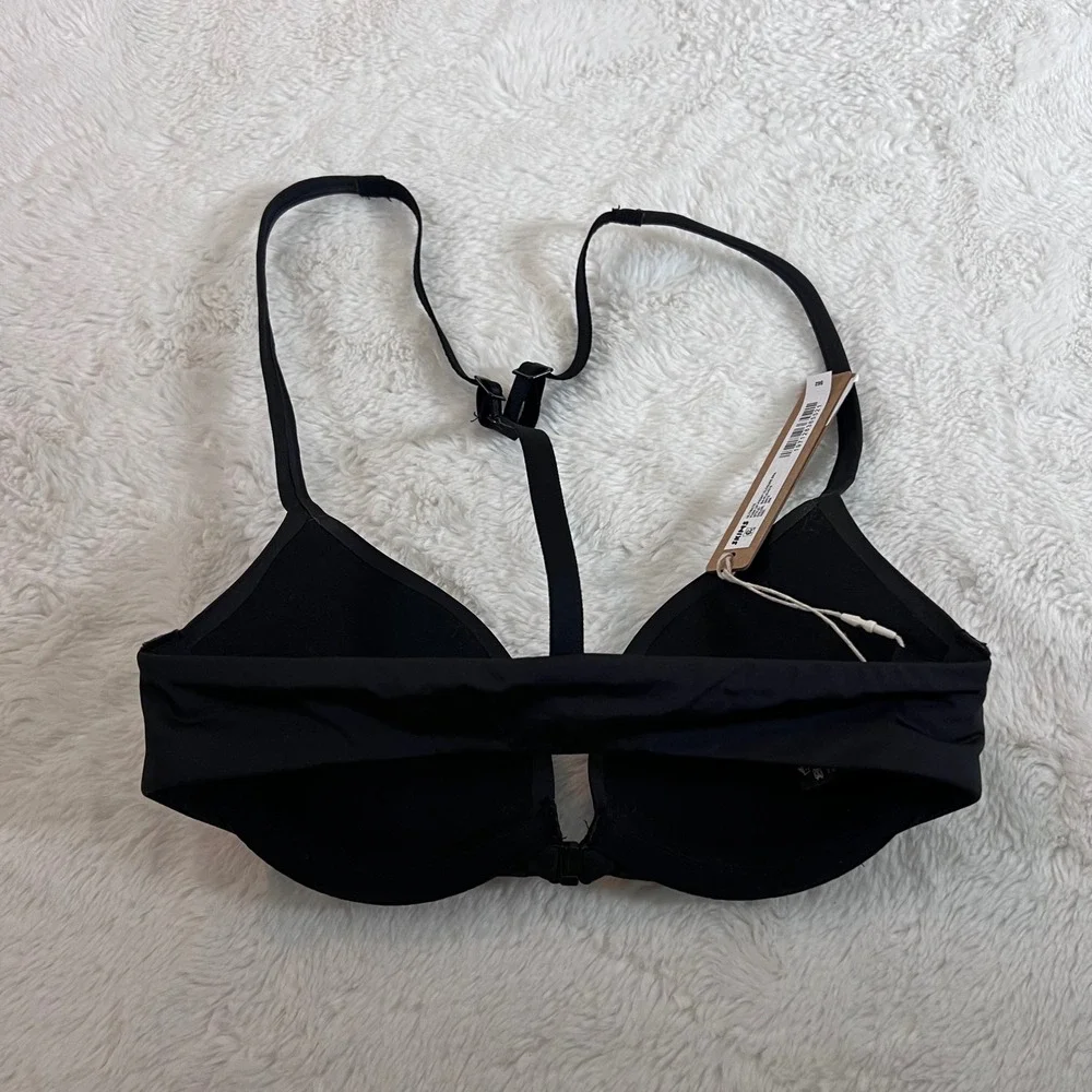 SKIMS Ultimate Push Up Front Closure‎ Bra Onyx Black BA-PLG-4376 Womens 30B NWT - Picture 4 of 11